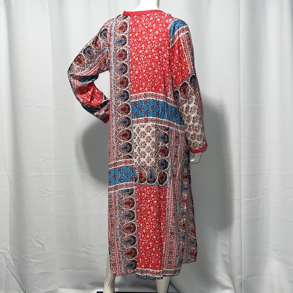 NWT Paisley Patchwork Boho Printed Split Side Ope… - image 6